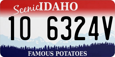 ID license plate 1O6324V