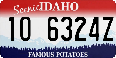 ID license plate 1O6324Z