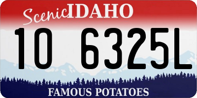 ID license plate 1O6325L