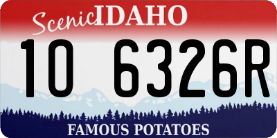 ID license plate 1O6326R