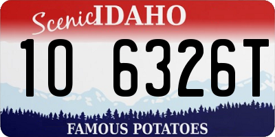 ID license plate 1O6326T