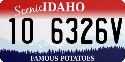 ID license plate 1O6326V