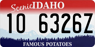 ID license plate 1O6326Z