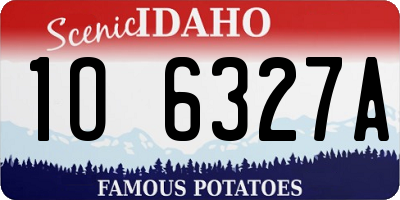 ID license plate 1O6327A