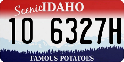 ID license plate 1O6327H