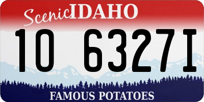 ID license plate 1O6327I
