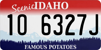 ID license plate 1O6327J
