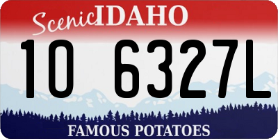 ID license plate 1O6327L