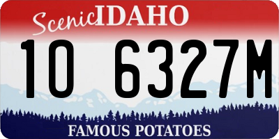 ID license plate 1O6327M