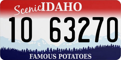ID license plate 1O6327O