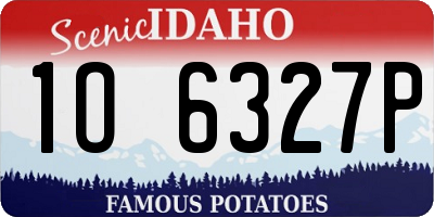 ID license plate 1O6327P