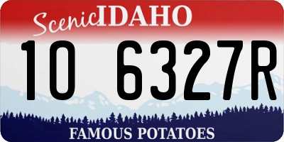 ID license plate 1O6327R