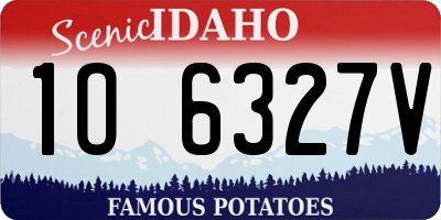 ID license plate 1O6327V