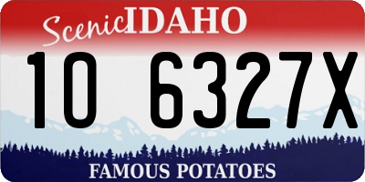 ID license plate 1O6327X