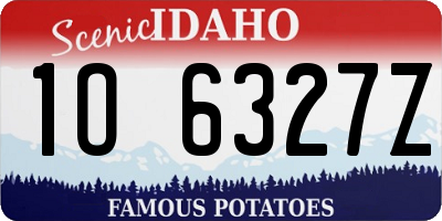 ID license plate 1O6327Z