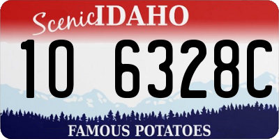 ID license plate 1O6328C