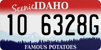 ID license plate 1O6328G