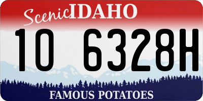 ID license plate 1O6328H