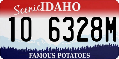 ID license plate 1O6328M