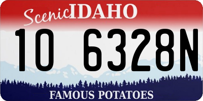 ID license plate 1O6328N