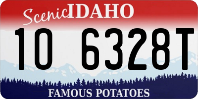 ID license plate 1O6328T
