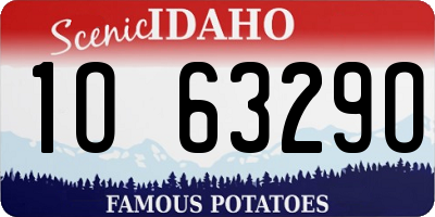 ID license plate 1O6329O
