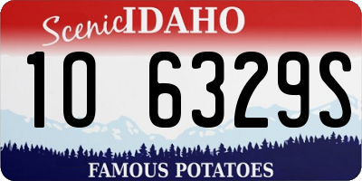 ID license plate 1O6329S