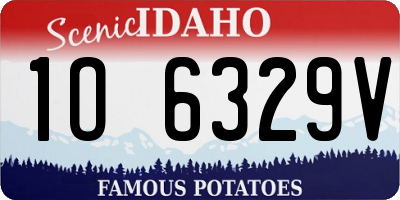 ID license plate 1O6329V