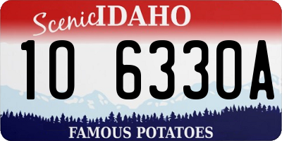 ID license plate 1O6330A