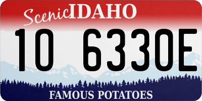 ID license plate 1O6330E