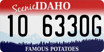 ID license plate 1O6330G