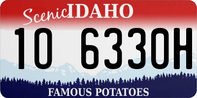 ID license plate 1O6330H