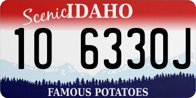 ID license plate 1O6330J
