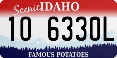 ID license plate 1O6330L