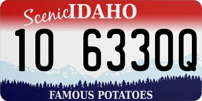 ID license plate 1O6330Q