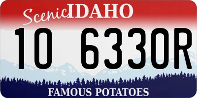 ID license plate 1O6330R