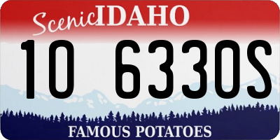 ID license plate 1O6330S
