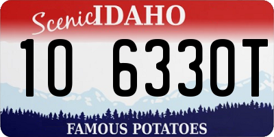 ID license plate 1O6330T