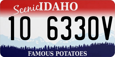 ID license plate 1O6330V