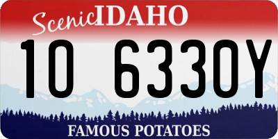 ID license plate 1O6330Y