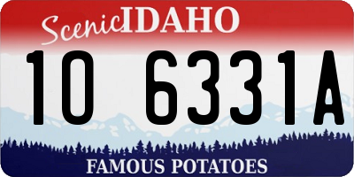 ID license plate 1O6331A