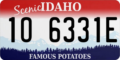 ID license plate 1O6331E