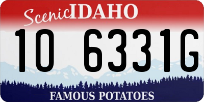 ID license plate 1O6331G
