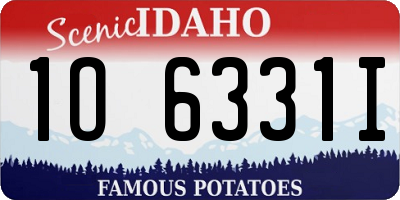 ID license plate 1O6331I