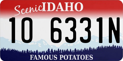 ID license plate 1O6331N