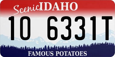 ID license plate 1O6331T