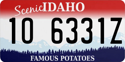 ID license plate 1O6331Z