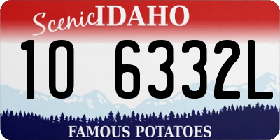 ID license plate 1O6332L
