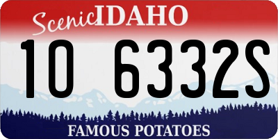ID license plate 1O6332S