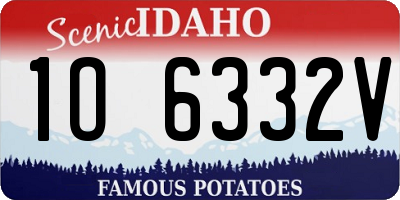 ID license plate 1O6332V